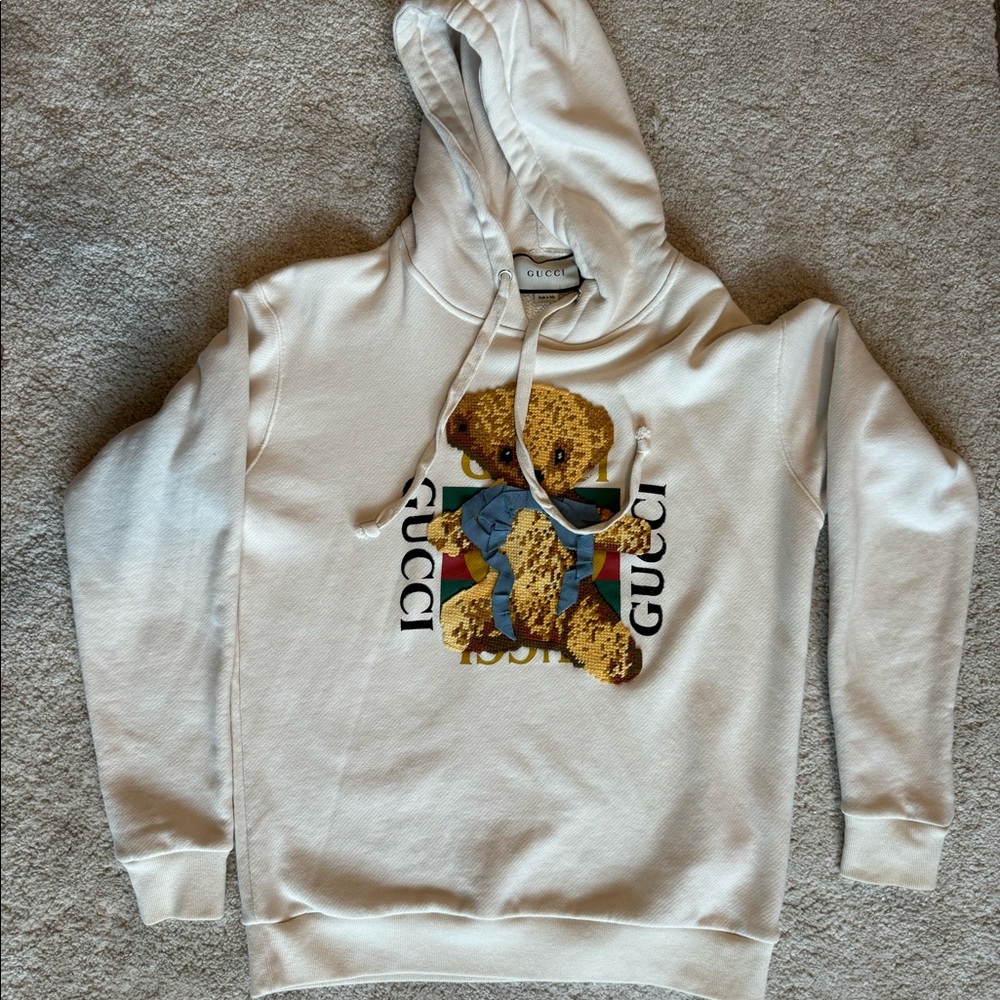 Gucci Natural Oversize Sweatshirt Teddy Bear